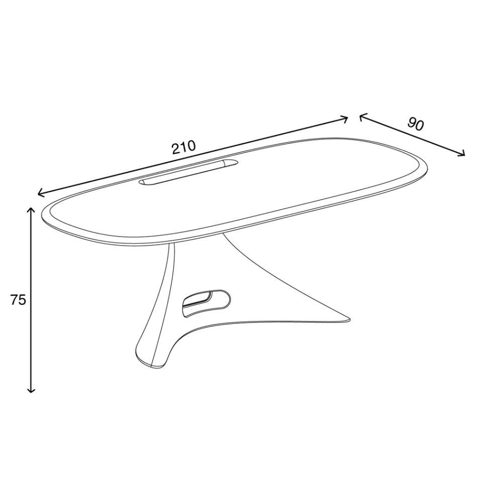 Psací stůl Karim Rashid v pryskyřici - Smania Viadurini