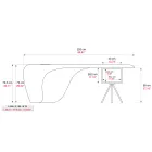 Výkonný psací stůl Karim Rashid z polyuretanu v různých povrchových úpravách - James Viadurini