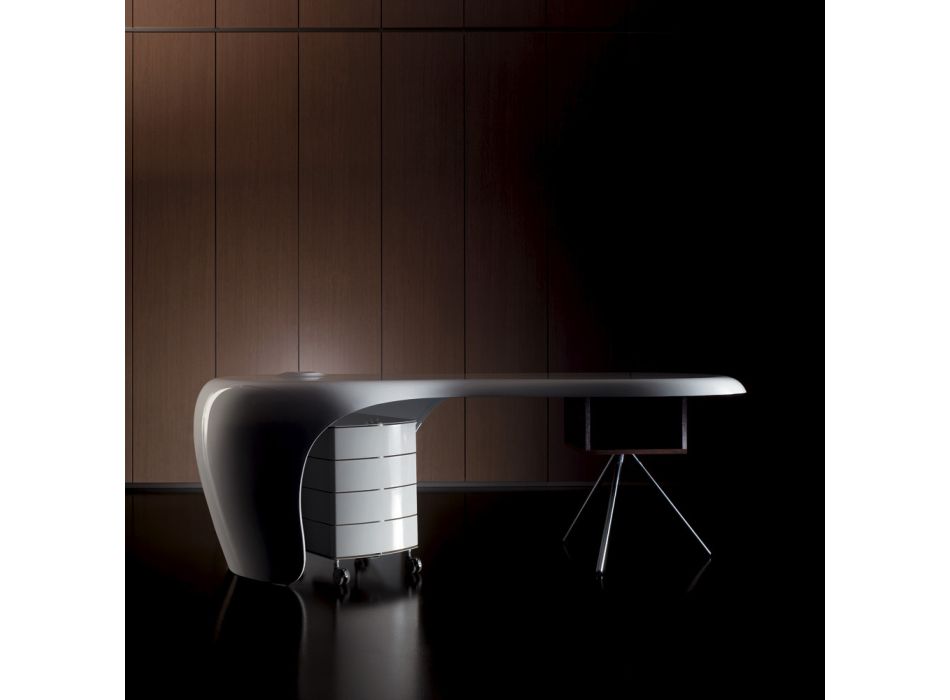 Výkonný psací stůl Karim Rashid z polyuretanu v různých povrchových úpravách - James Viadurini