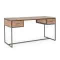 Psací stůl Homemotion z oceli a akátového dřeva se 2 zásuvkami - Benver