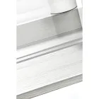 Průhledný stůl z plexiskla s designovou dřevěnou policí - Carducci Viadurini