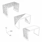 Stůl Kattedra Letters &quot;vodopád&quot; 120x65x75 Mabele Viadurini