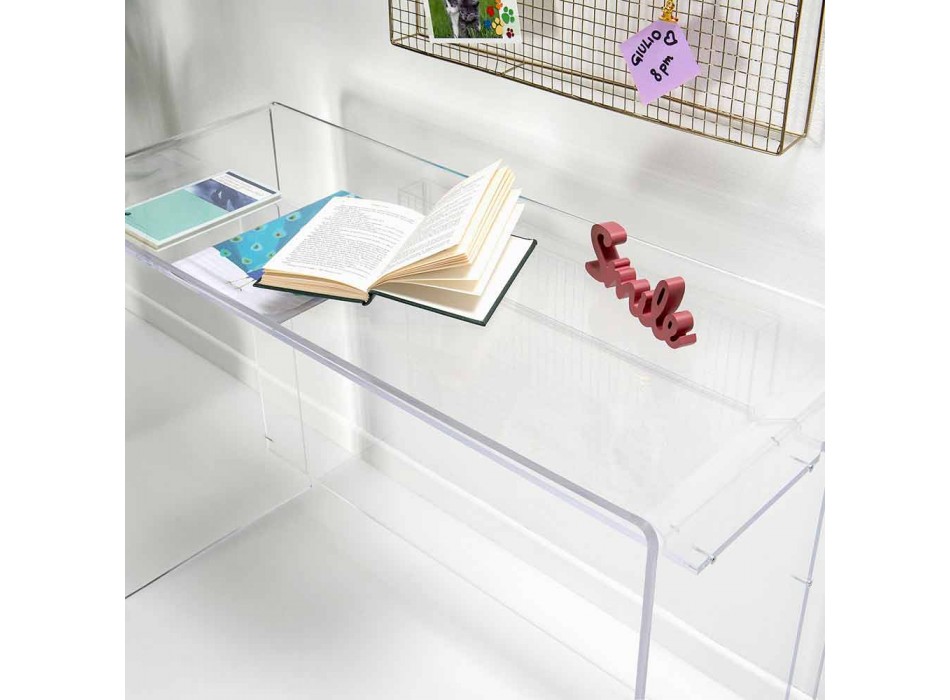 Moderní stůl v průhledné plexisklo vyrobené v Itálii, Barga Viadurini