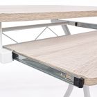 Prostorově úsporný psací stůl z oceli a MDF s vyjímatelnou designovou deskou - Arnica Viadurini
