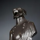 Černá řemeslná keramická socha 100% Made in Italy Fabas 2 Viadurini