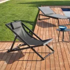 Zahradní lehátko z lakovaného hliníku a textilie, 2 kusy - Jhonathan Viadurini