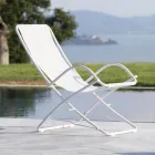 Skládací zahradní lehátko z pozinkované oceli Made in Italy 2 kusy - Hobbit Viadurini