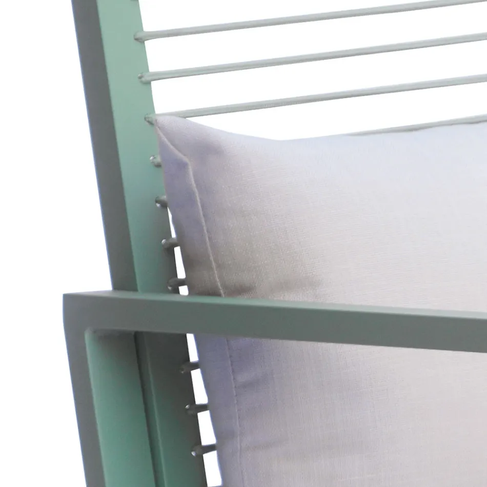 Venkovní hliníkové houpací křeslo s polstrovaným polštářem - Brontolo Viadurini