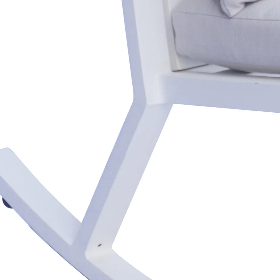 Venkovní hliníkové houpací křeslo s polstrovaným polštářem - Brontolo Viadurini