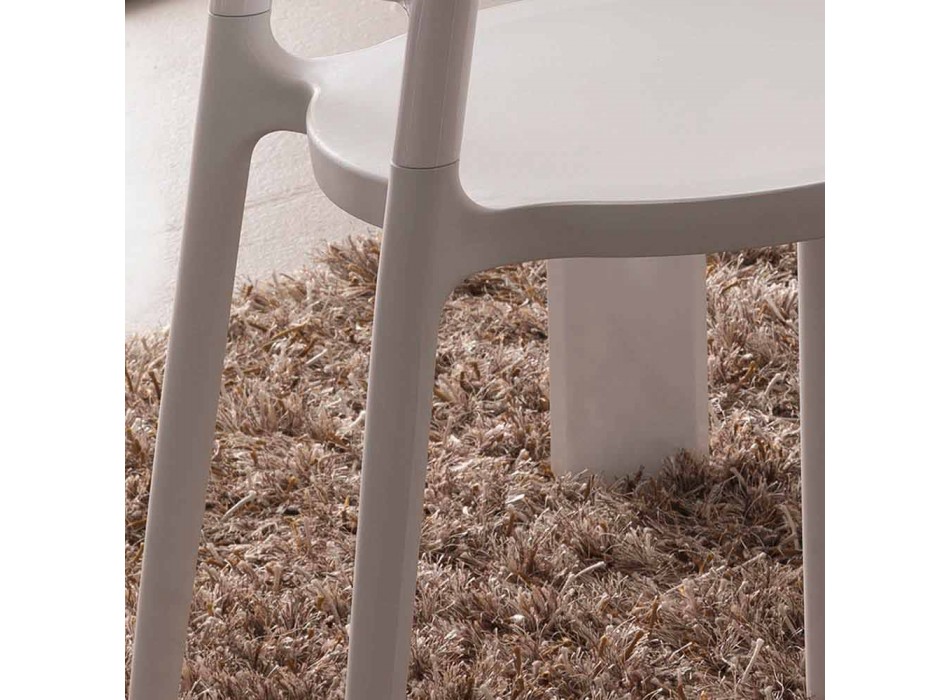 Bílá židle s moderním designem Derulo