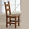 Klasická kuchyňská židle z dřevěné slámy Made in Italy - Lavinia