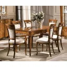 Klasická čalouněná židle z ořechového nebo bílého dřeva Made in Italy - Caligola Viadurini