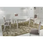 Klasická čalouněná židle z ořechového nebo bílého dřeva Made in Italy - Caligola Viadurini