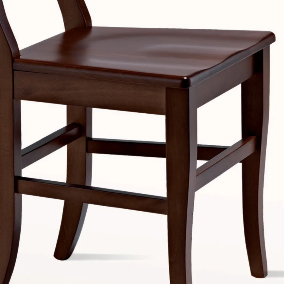 Klasická židle v designu masivního bukového dřeva Made in Italy - Claudie Viadurini