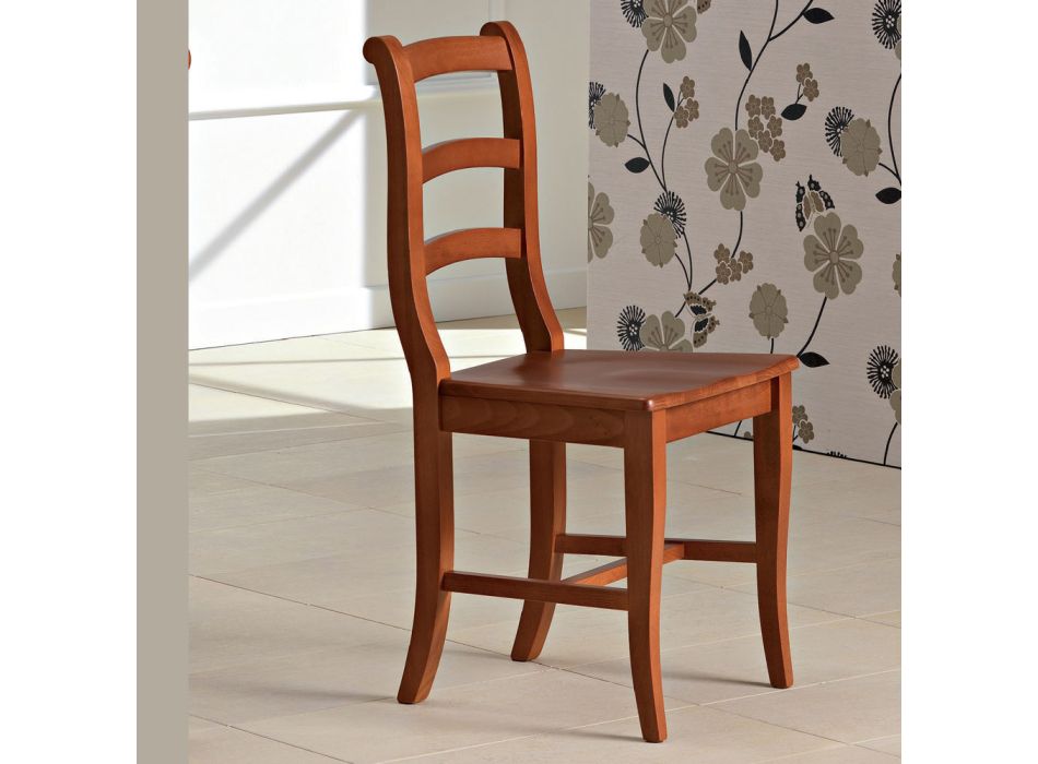 Klasická židle z masivního bukového dřeva italského designu - Baptiste Viadurini