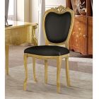 Klasická židle z ořechového nebo zlatého čalouněného dřeva Made in Italy - Imperator Viadurini