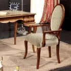 Klasická židle Dřevo a látka s područkami nebo bez nich Made in Italy - Ellie Viadurini