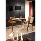 Klasická židle Dřevo a látka s područkami nebo bez nich Made in Italy - Ellie Viadurini