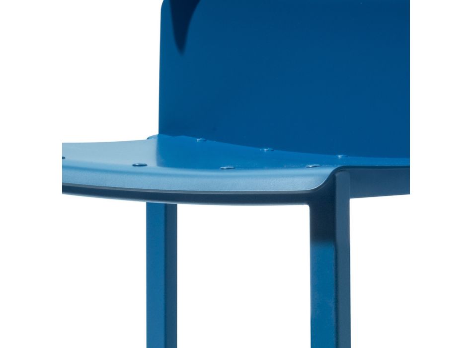 Barevná stohovatelná židle pro venkovní použití z hliníku Vyrobeno v Itálii - Dobla