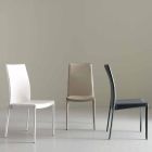 Židle plně čalouněná imitací kůže, moderní- Eloisa Viadurini