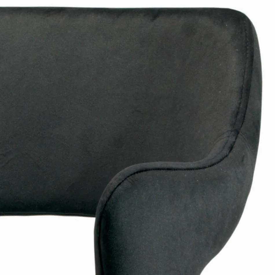 Židle s celočalouněnými područkami a ocelovými nohami - Ravenna Viadurini