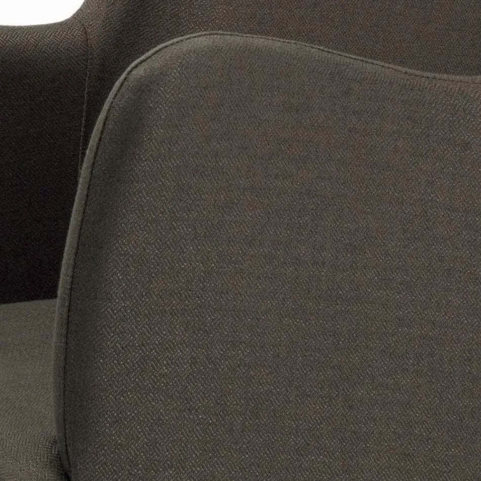 Židle s područkami s dřevěnými nohami a polstrovaným sedákem Made in Italy - Bari Viadurini