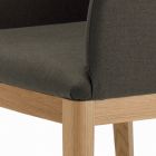 Židle s područkami s dřevěnými nohami a polstrovaným sedákem Made in Italy - Bari Viadurini