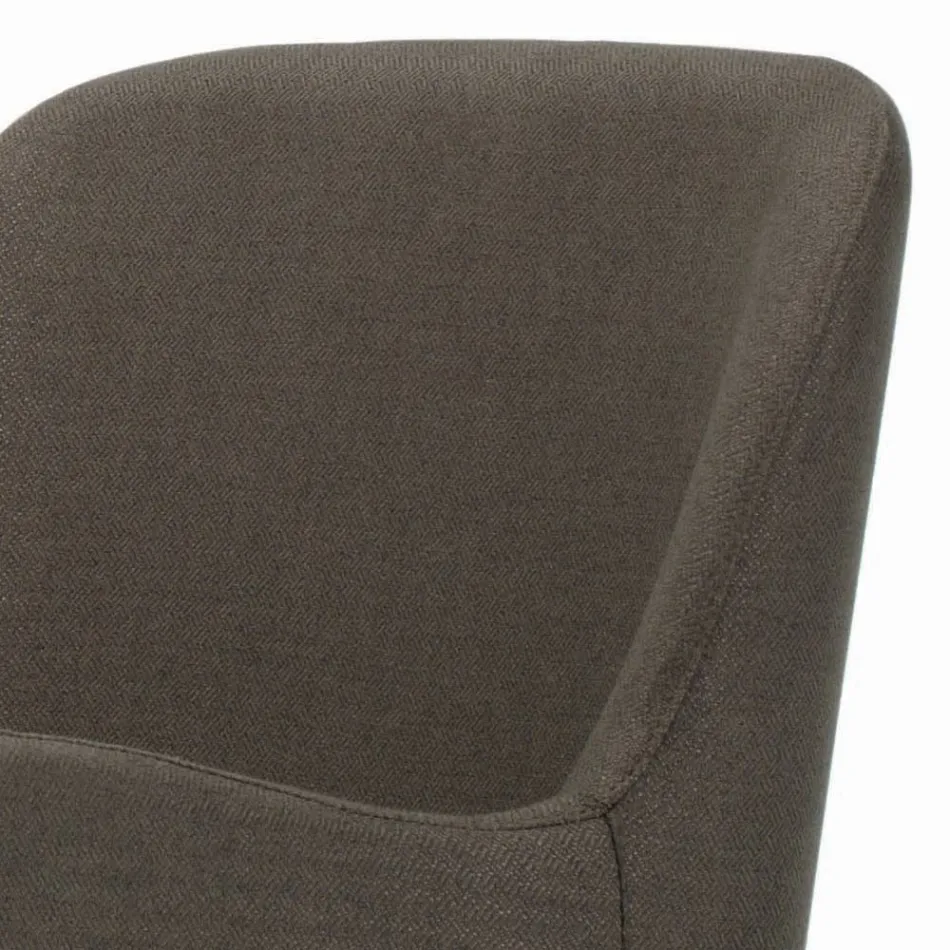 Židle s područkami s dřevěnými nohami a polstrovaným sedákem Made in Italy - Bari Viadurini