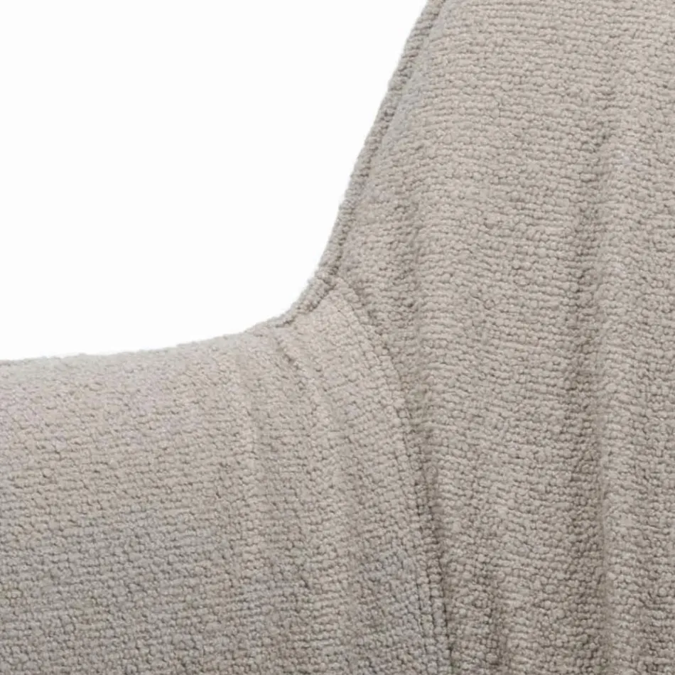 Židle s područkami s čalouněným sedákem a ocelovými nohami Made in Italy - Ascoli Viadurini