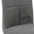 Židle s lakovanými ocelovými nohami a čalouněným sedákem Made in Italy - Brescia Viadurini