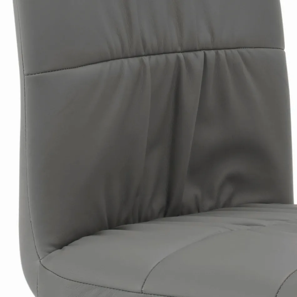 Židle s lakovanými ocelovými nohami a čalouněným sedákem Made in Italy - Brescia Viadurini