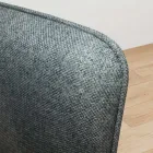 Židle s dřevěnými nohami a sedákem z látky odolné proti skvrnám - Kandinsky Viadurini