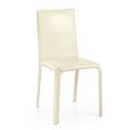 Židle s vysokým opěradlem z regenerované kůže Made in Italy - Lanterna