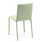 Židle s nízkým opěradlem ze zelené látky Made in Italy - Lucerna Viadurini