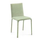 Židle s nízkým opěradlem ze zelené látky Made in Italy - Lucerna Viadurini