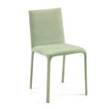 Židle s nízkým opěradlem ze zelené látky Made in Italy - Lucerna