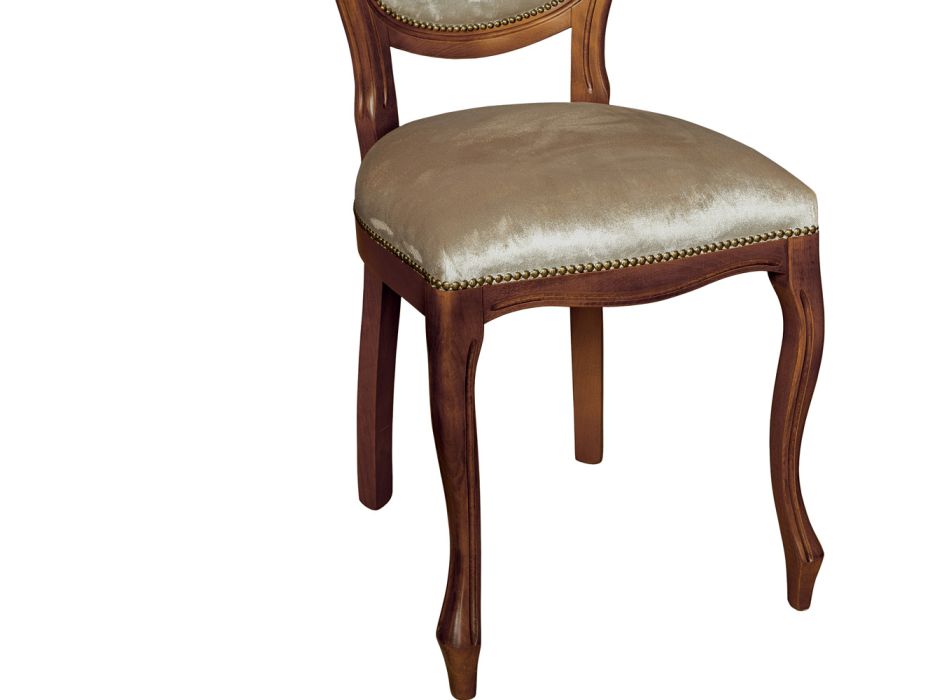Židle s pěnovým sedákem potaženým látkou italské výroby - Iper Viadurini