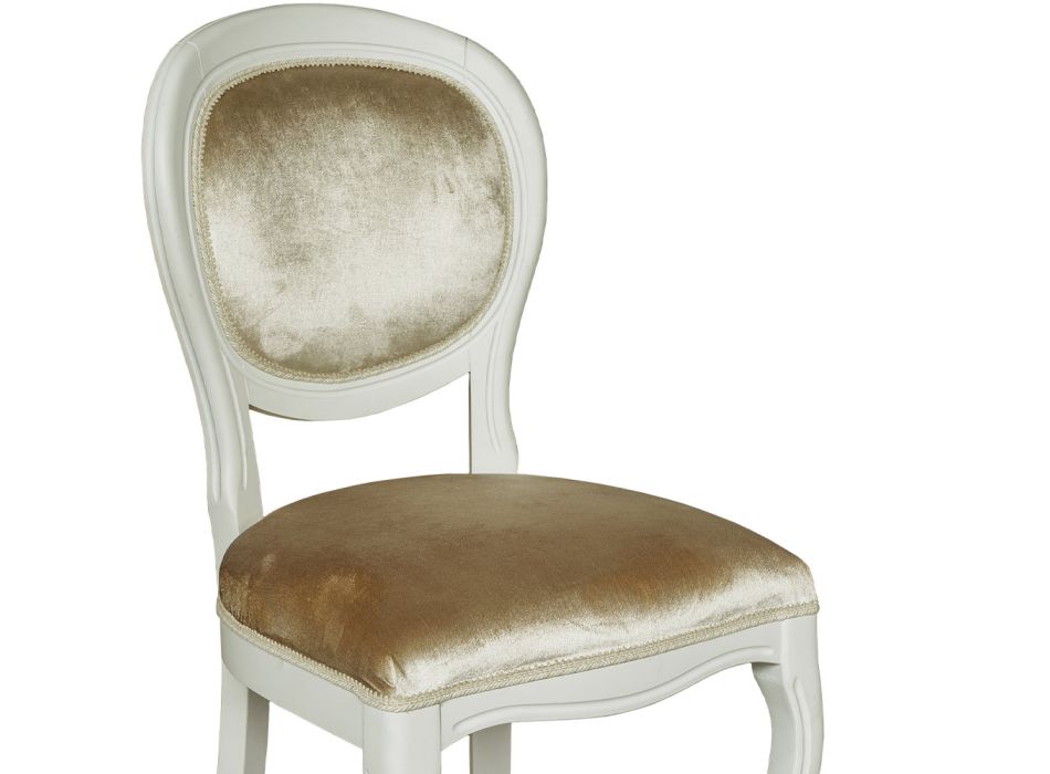 Židle s pěnovým sedákem potaženým látkou italské výroby - Iper Viadurini
