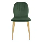 Židle s látkovým sedákem Monocoque a kónickými nohami Made in Italy - Nezoku Viadurini