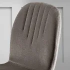 Židle s látkovým sedákem Monocoque a dřevěnými nohami Made in Italy - Nezoku Viadurini