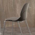 Židle s chromovaným rámem a polypropylenovou skořepinou Licata Viadurini