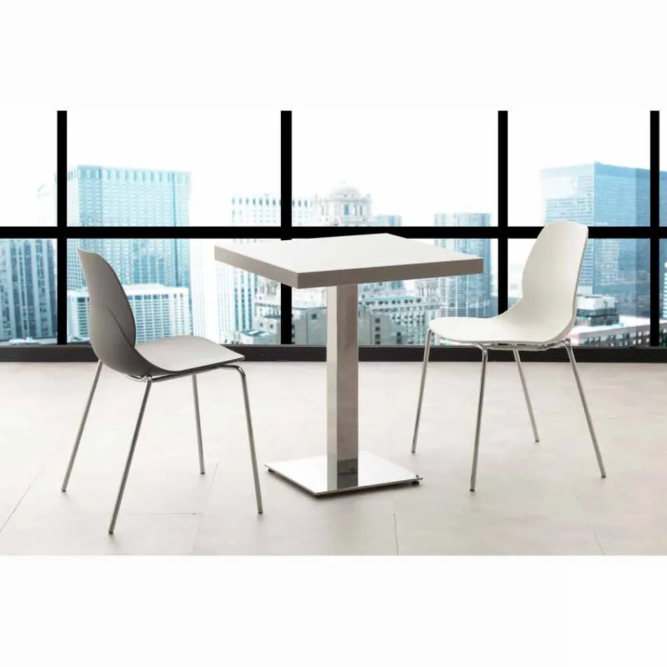 Židle s chromovaným rámem a polypropylenovou skořepinou Licata Viadurini