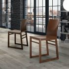 Židle s jasanovou strukturou a dubovou skořepinou Made in Italy - Emilia Viadurini