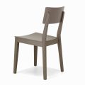 Židle s konstrukcí z jasanu, sedák a opěrák z dubu - Calabria