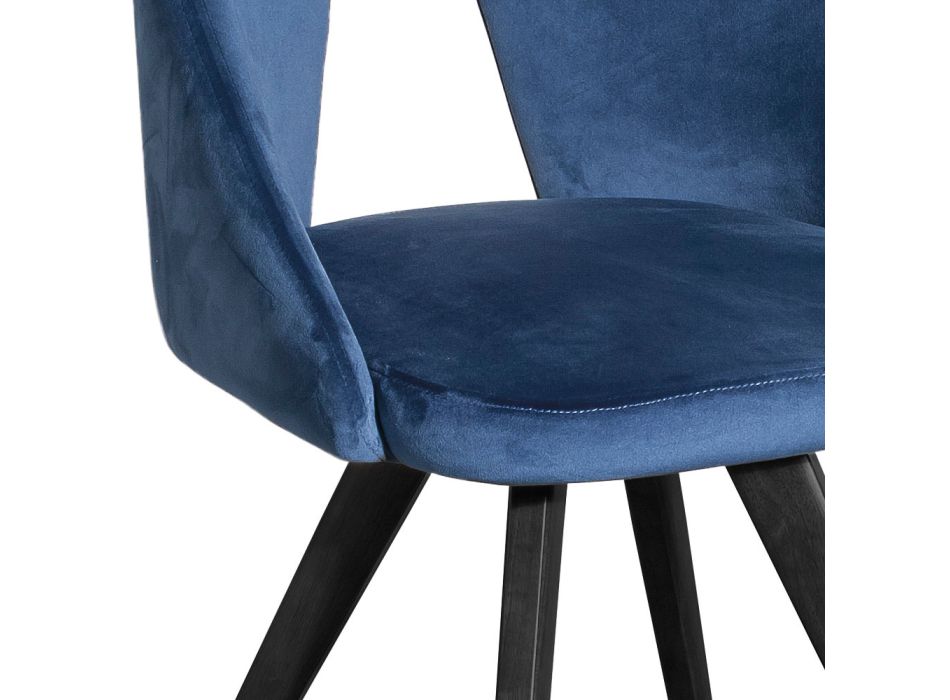 Židle s kovovou konstrukcí a sametovým sedákem Made in Italy - Mathias Viadurini