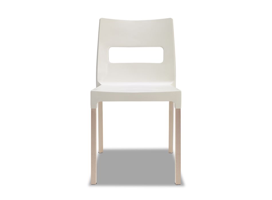 Kuchyňská židle se skořepinou z technopolymeru Made in Italy 2 kusy – maximum Viadurini