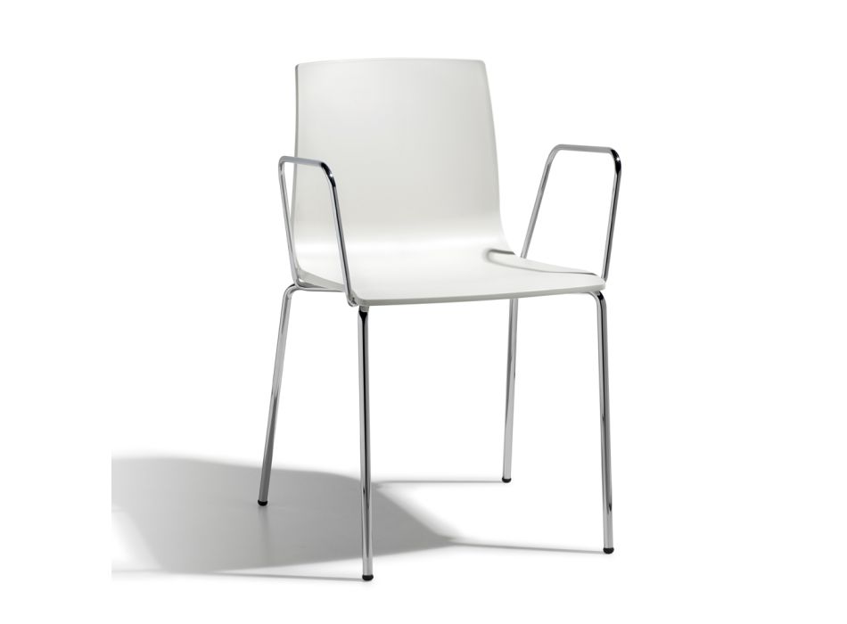 Kuchyňská židle se sedákem z technopolymeru Made in Italy 2 kusy - Ghirlanda Viadurini