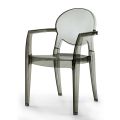 Stohovatelná kuchyňská židle z polykarbonátu Made in Italy 4 kusy – led