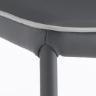 Stohovatelná kuchyňská židle čalouněná syntetickou kůží, 4 kusy - Adelmo Viadurini