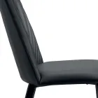 Kuchyňská židle z umělé kůže a oceli Made in Italy 4 kusy - Alexia Viadurini